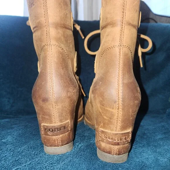 ✨ SOREL “Joan of Arctic Wedge” Waterproof Leather Boots – Women’s Size 7 (NWOT) - Picture 6 of 16
